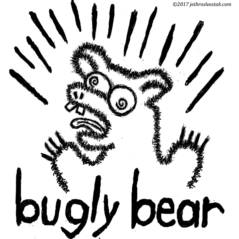 Bugly Bear Panics Animated GIF