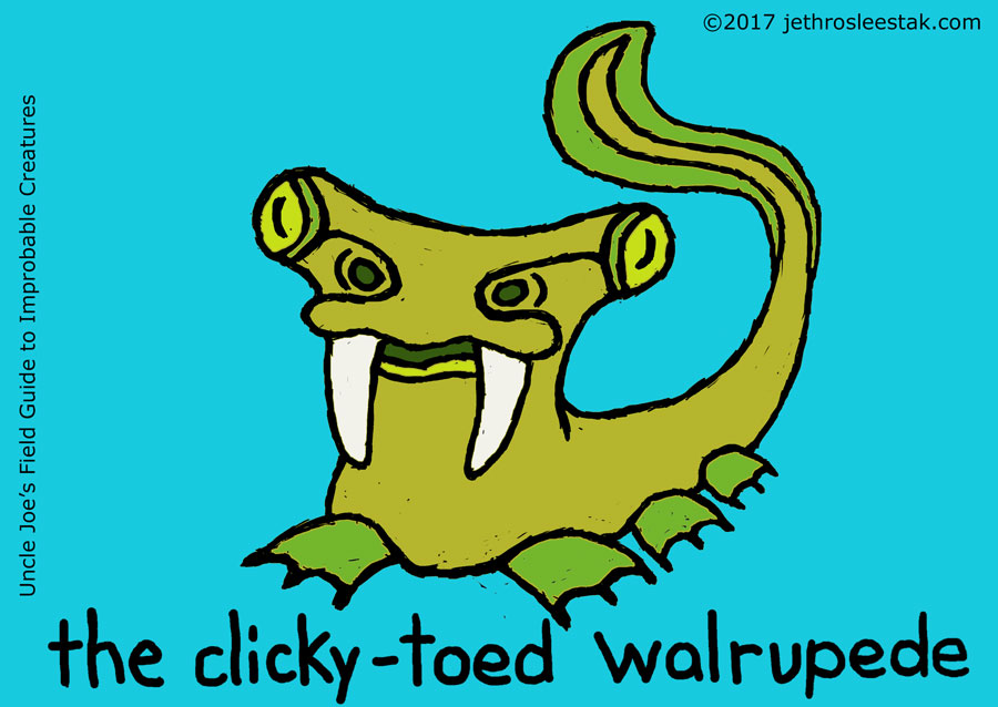 The Clicky-Toed Walrupede Trading Card