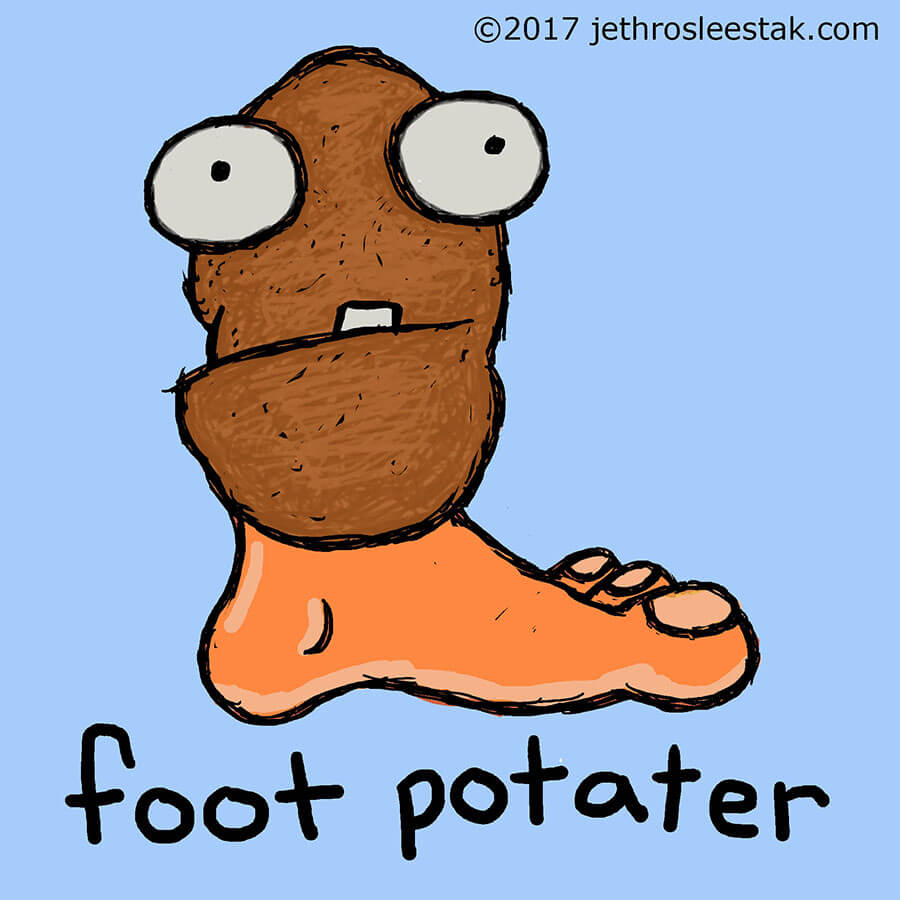 Foot Potater Comic Strip Character