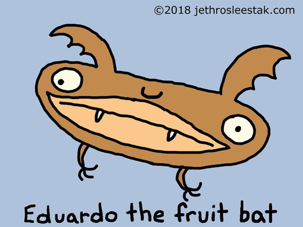 Eduardo the Fruit Bat animated GIF