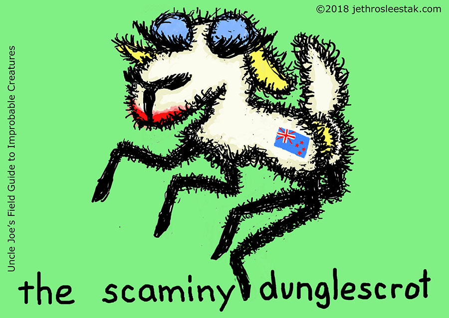 The Scaminy Dunglescrot Trading Card